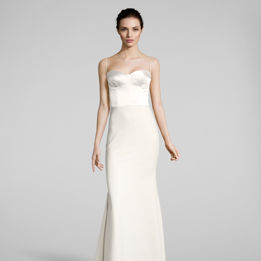 Stunning Louvienne silk corset wedding gown